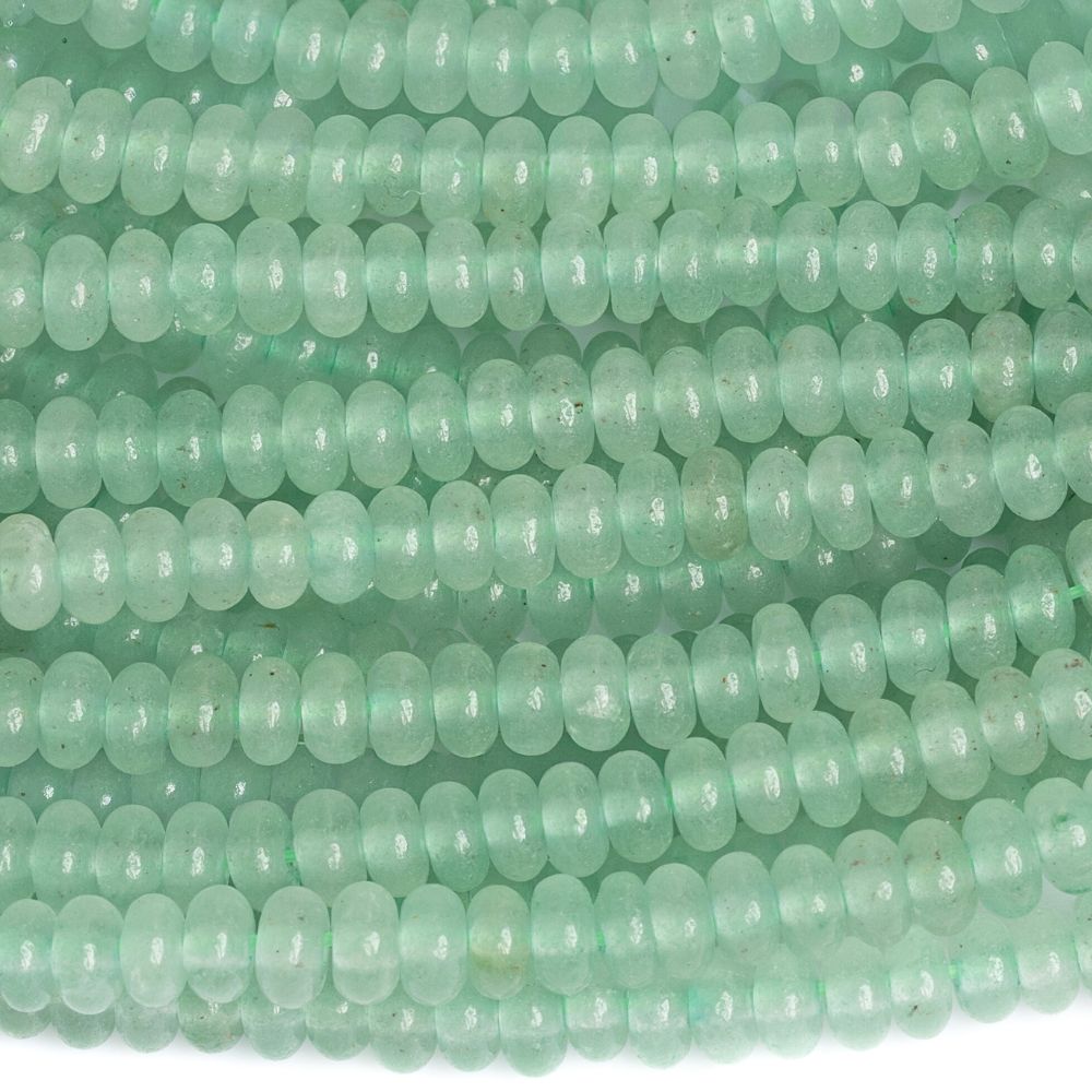 Aventurin zöld gyöngyök 4x2 mm keskeny fánk félhosszú zsinór Aventurin zöld gyöngyök 4x2 mm keskeny fánk félhosszú zsinór