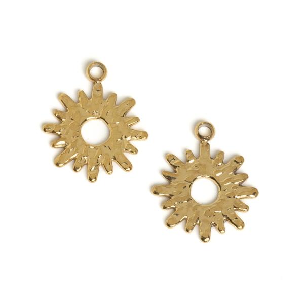 Napocska med�l 14 mm arany nemesac�l (ion plating)