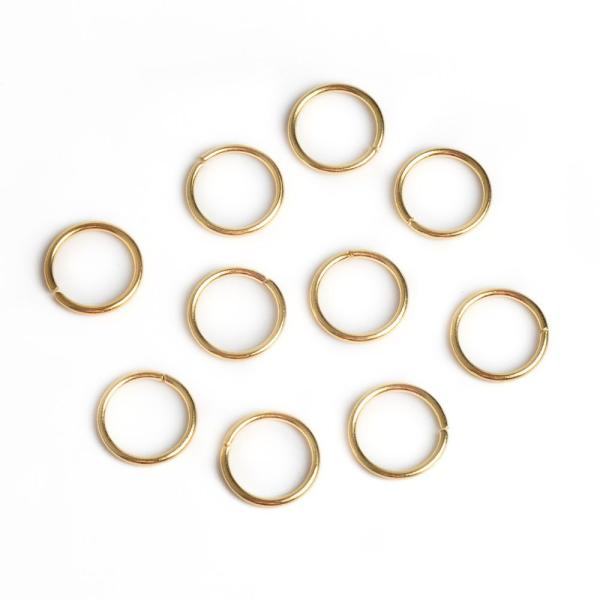 Szerel karika 8 mm arany nemesacl 10 db