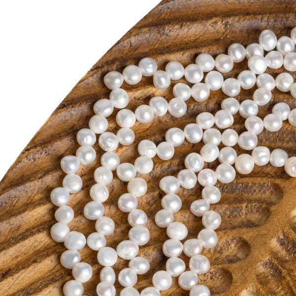 Folyami gy�ngy�k 4 mm szab�lytalan, oldals� furattal, f�z�r