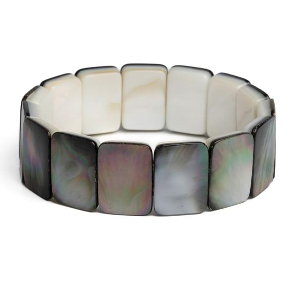 Karkt lapos fekete gyngyhz gyngyk 18x13 mm