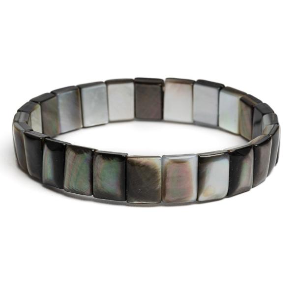 Kark�t� lapos fekete gy�ngyh�z gy�ngy�k 8x13 mm