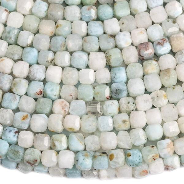 Larimar gyngyk 2,5 mm kockk csiszolt flhossz zsinr