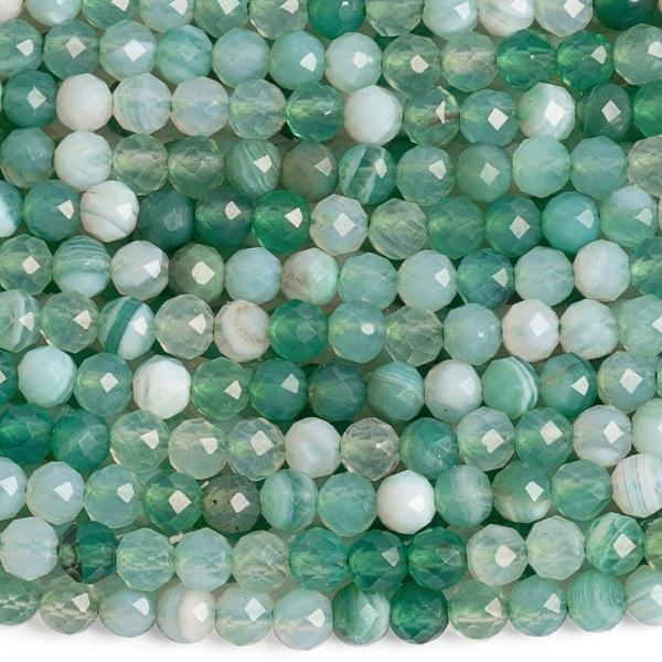 Szalagos acht zld gyngyk 3 mm csiszolt zsinr