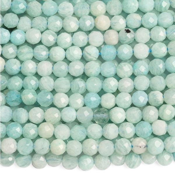 Amaznit gyngyk 3 mm csiszolt zsinr