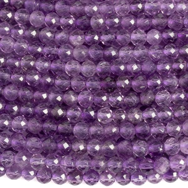 Ametiszt gyngyk 3 mm csiszolt A minsg zsinr