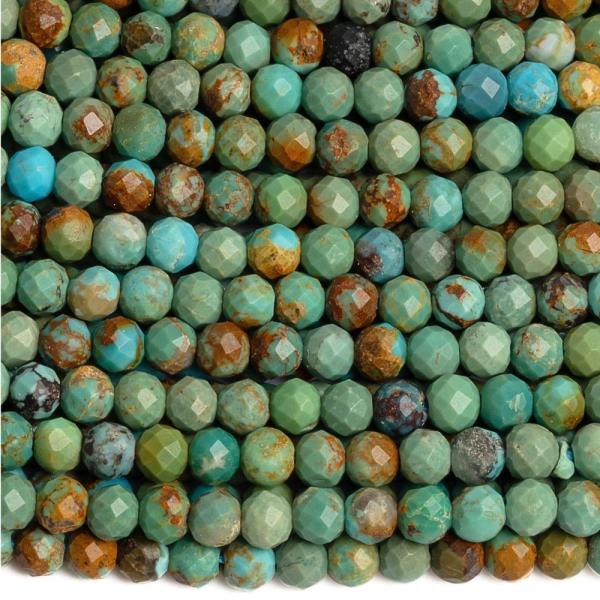 Trkiz termszetes gyngyk 3 mm csiszolt zsinr