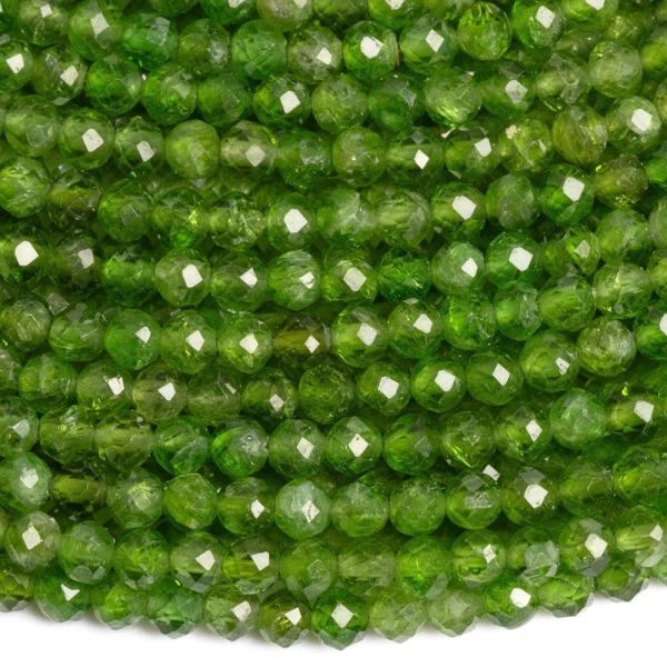 Diopszid gyngyk 2,5 mm csiszolt A minsg flhossz zsinr