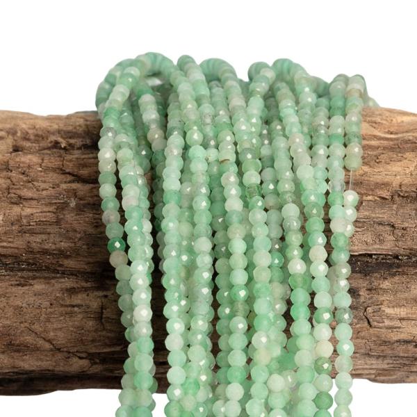 Smaragd gyngyk 2 mm csiszolt A minsg flhossz zsinr