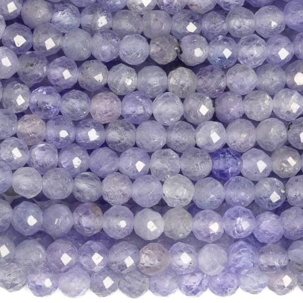 Tanzanit gyngyk 3 mm csiszolt A minsg flhossz zsinr