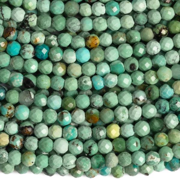 Trkiz termszetes gyngyk 2 mm csiszolt A minsg flhossz zsinr