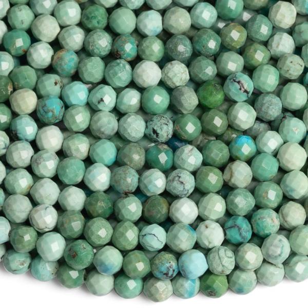 Trkiz termszetes gyngyk 3 mm csiszolt A minsg flhossz zsinr