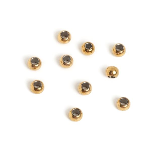F�nk gy�ngy 2,5x1,8 mm nemesac�l arany 10 db (ion plating)