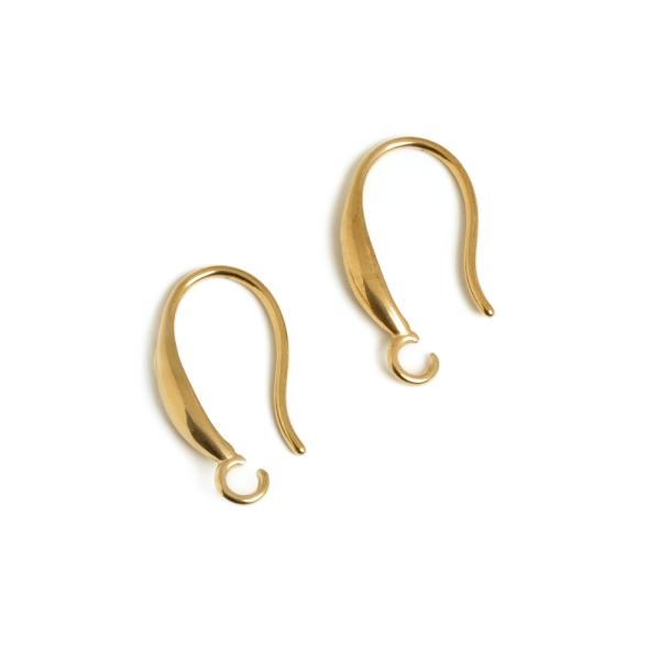 D�szes f�lbeval�akaszt� 19mm nemesac�l arany 2db (ion plating)