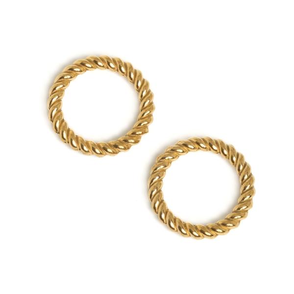 K�r alak� k�ztes gy�ngy 12 mm arany nemesac�l (ion plating)