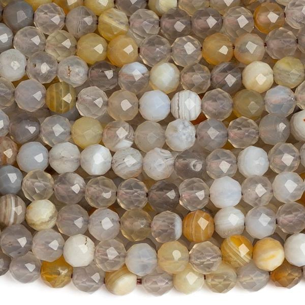 Botswana ach�t gy�ngy�k 3 mm csiszolt zsin�r