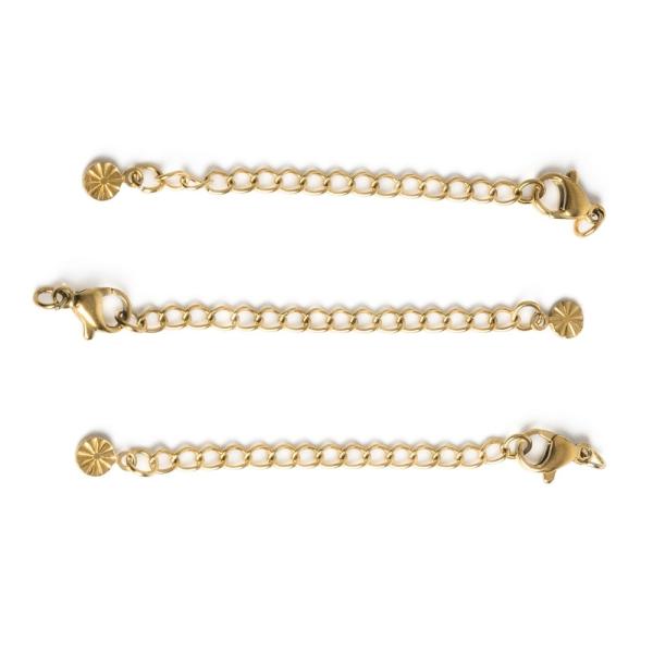 Hosszabbt lnc karabinerrel 3 db nemesacl arany tpus 3