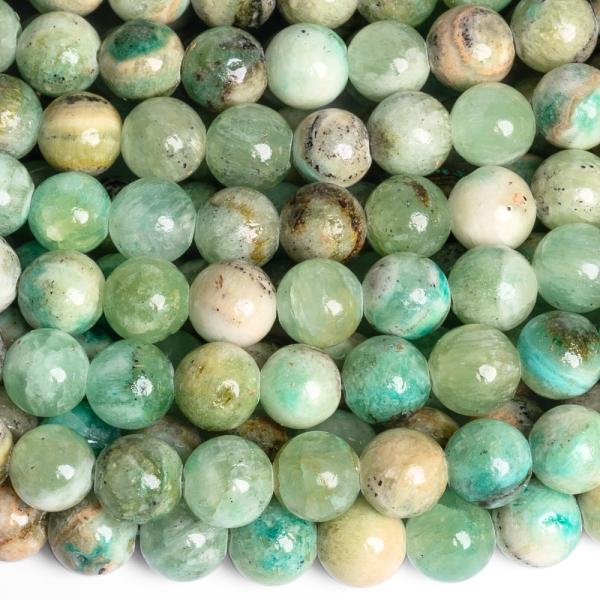 Z�ld mix jadeit gy�ngy�k 8 mm zsin�r