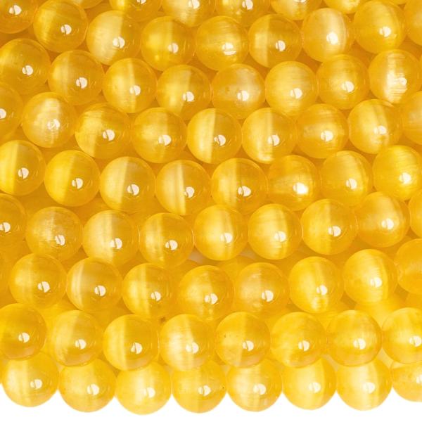 S�rga szelenit gy�ngy�k 6 mm f�lhossz� zsin�r