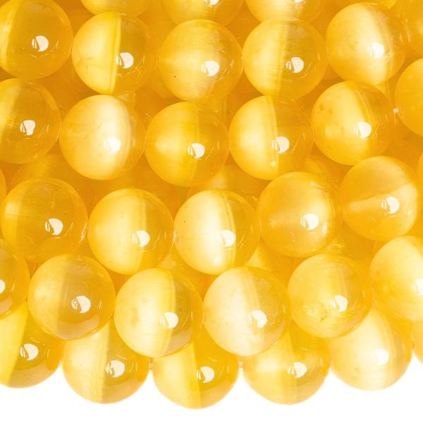 S�rga szelenit gy�ngy�k 10 mm f�lhossz� zsin�r