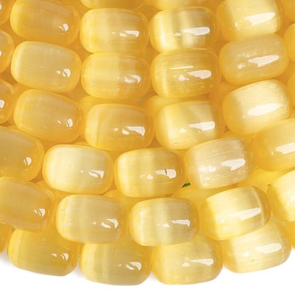 S�rga szelenit gy�ngy�k 8�12 mm hengerek f�lhossz� zsin�r