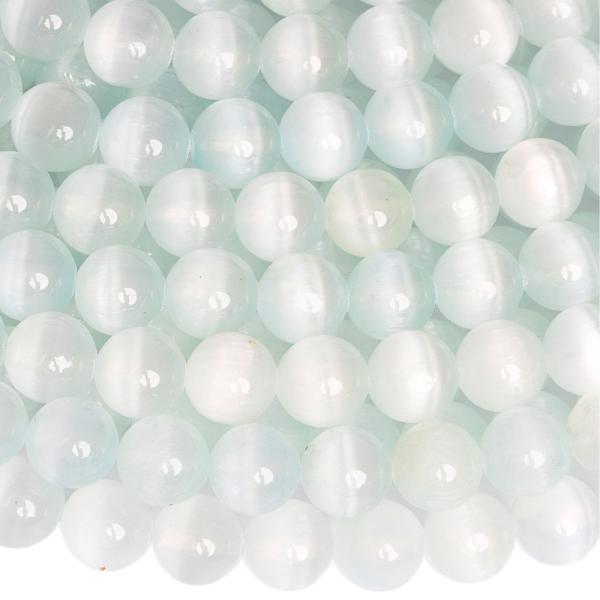 Vil�gosk�k szelenit gy�ngy�k 8 mm f�lhossz� zsin�r