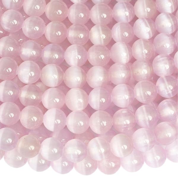 Levendula sz�n� szelenit gy�ngy�k 6 mm f�lhossz� zsin�r