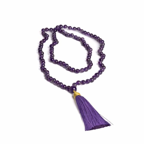 Japa Mala nyaklnc ametiszt 6 mm