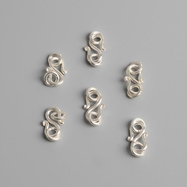 Kark�t� kapocs horog AG925 10x7 mm ez�st szett