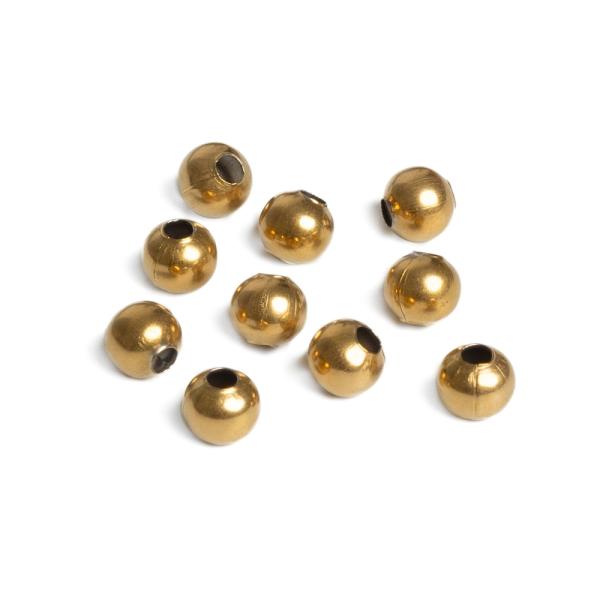 Aranysz�n� gy�ngy�k 6 mm nemesac�l (Vacuum Plating) 10 db