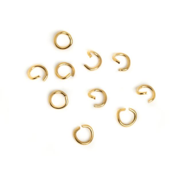 Szerel� karika 5 mm arany nemesac�l 10 db (ion plating)