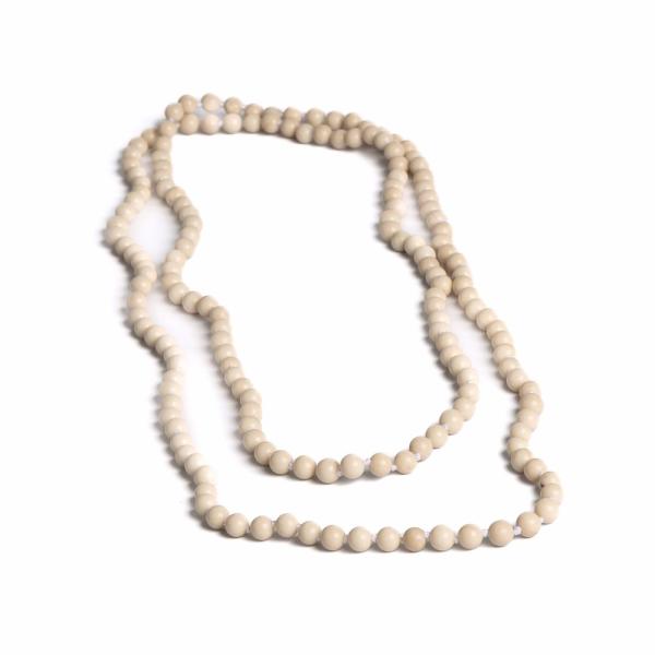 Csomzott nyaklnc 6 mm fosszilis (130c m)