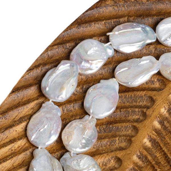 Folyami gy�ngy�k � 17�22 � 13�16 mm, hossz�k�s szab�lytalan gy�ngy�k, sz�l