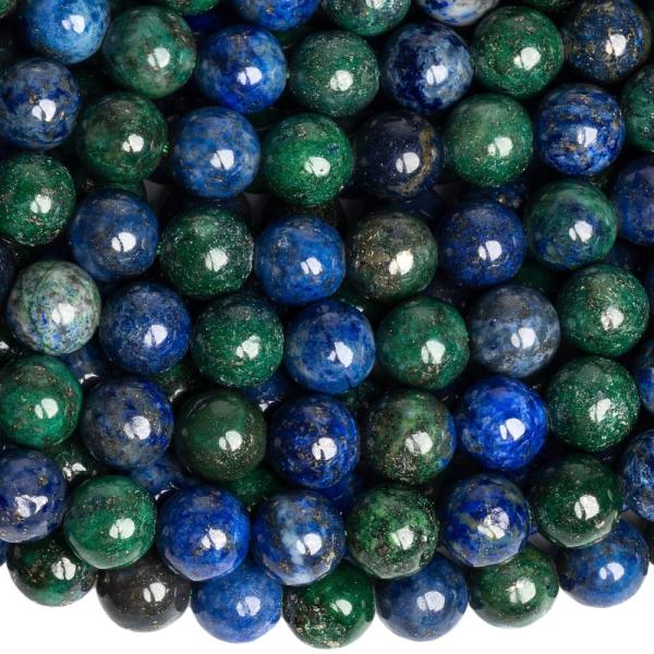 Lapis lazuli �s krizokolla gy�ngy�k 8 mm zsin�r