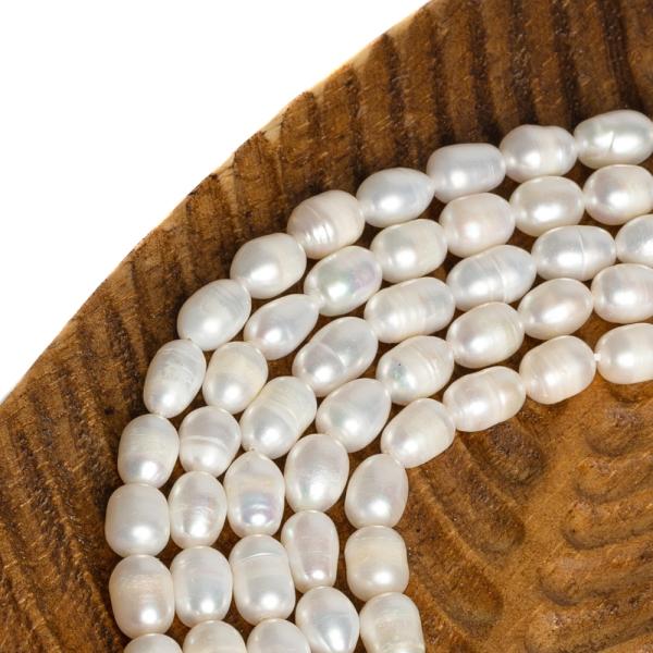 Teny�sztett gy�ngy gy�ngy�k 6x8 mm hosszabb zsin�r