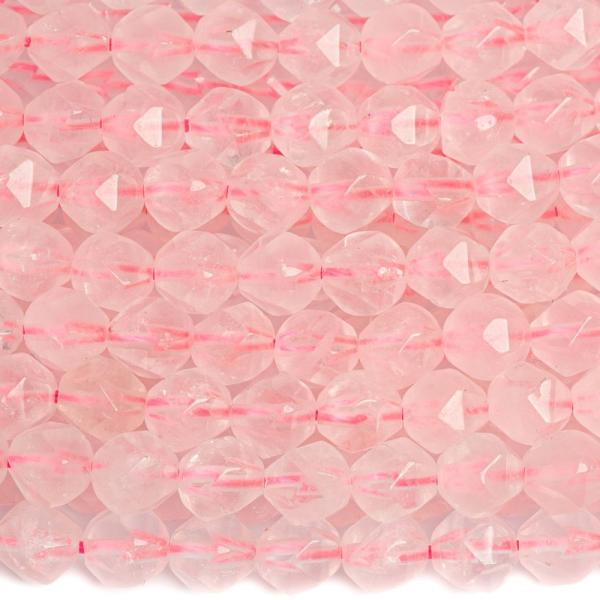 Rzsakvarc gyngyk 6 mm bicone csiszols zsinr