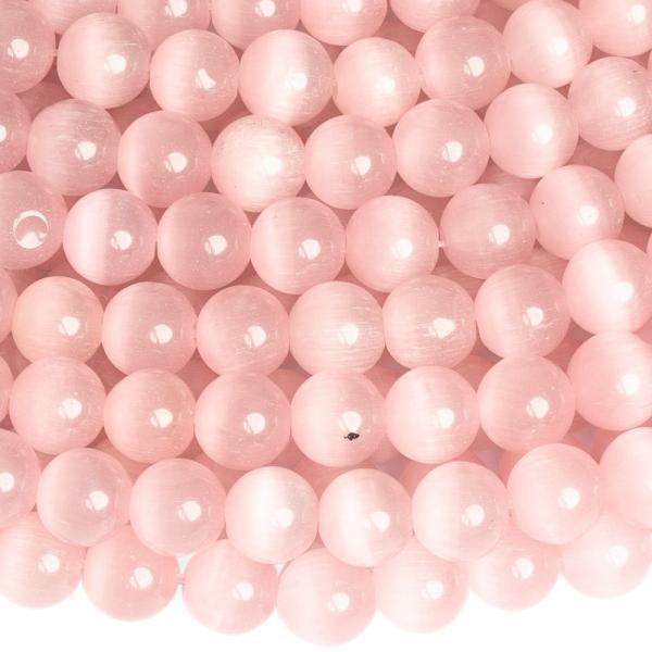 Macskaszem gy�ngy�k 8 mm antikr�zsasz�n zsin�r