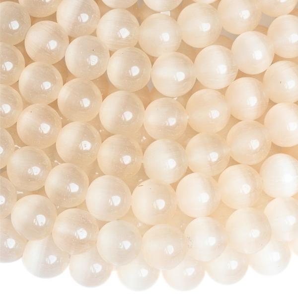 Macskaszem gy�ngy�k 8 mm b�zs zsin�r