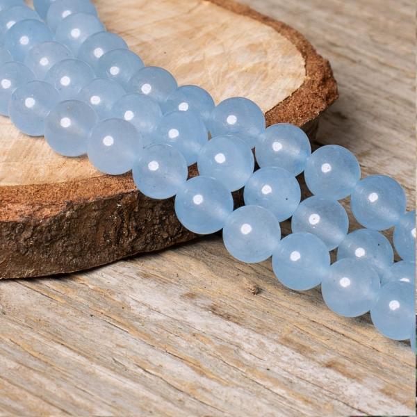 Jadeit gyngyk 8 mm halvnykk ttetsz zsinr