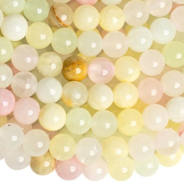 Jadeit gy�ngy�k 8 mm kevert sz�nek zsin�r