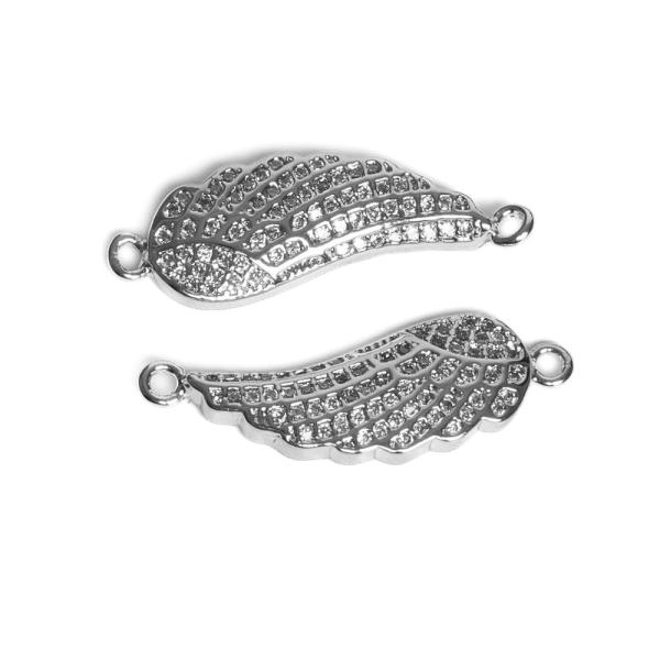 Nagyobb sz�rny k�zdarab ez�st feh�r cirkonnal