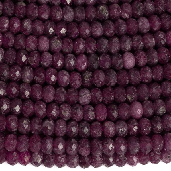 Rubin gyngyk 4x3 mm fnk csiszolt zsinr