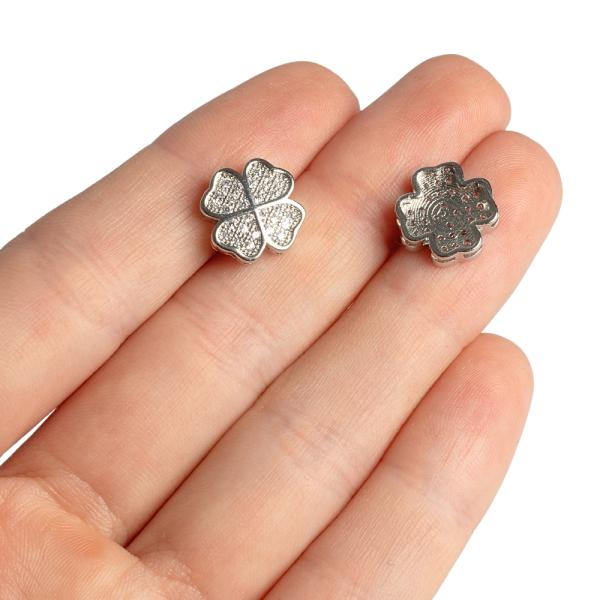 1824-stvorlistok-koralka-plocha-strieborna-s-bielymi-zirkonmi-2