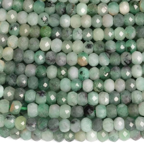 Smaragd gyngyk 3x2 mm fnk csiszolt zsinr