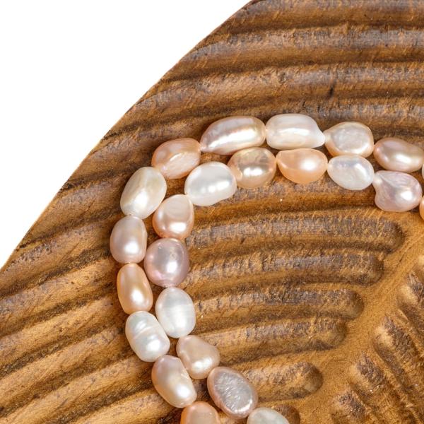 Foly�gy�ngy�k 7-8 mm nugget sz�nes mix zsin�r