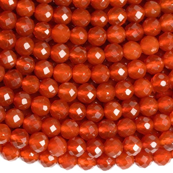 Karneol gy�ngy�k 4 mm csiszolt zsin�r