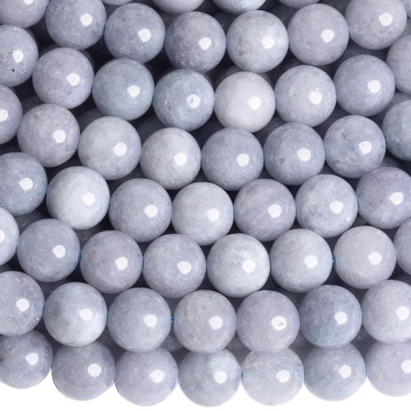 Jadeit gy�ngy�k 8 mm ac�l csiszolt zsin�r