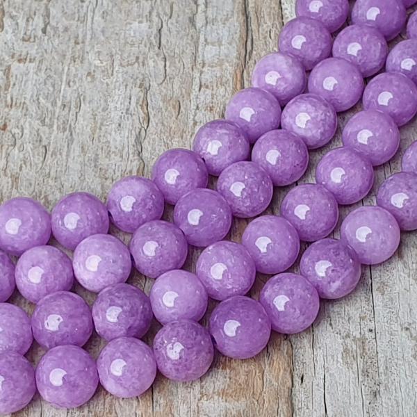 Jadeit gyngyk 8 mm ametiszt utnzat zsinr