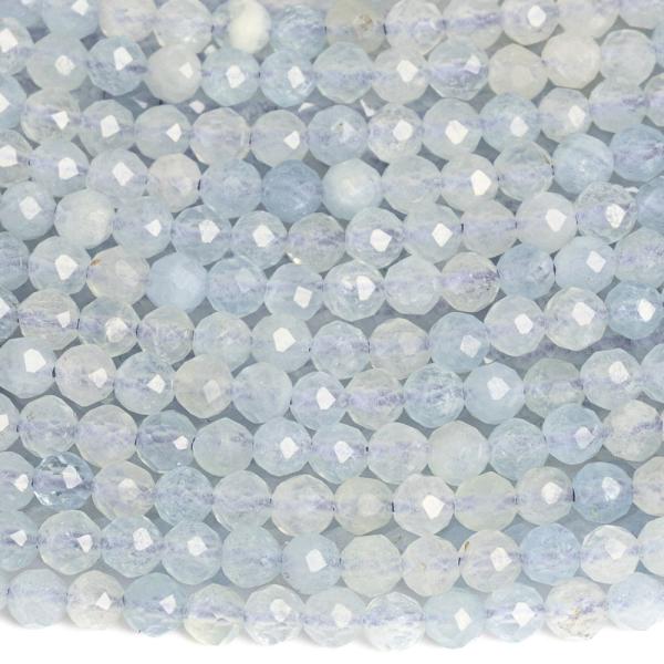 Akvamarin gyngyk 3 mm csiszolt zsinr