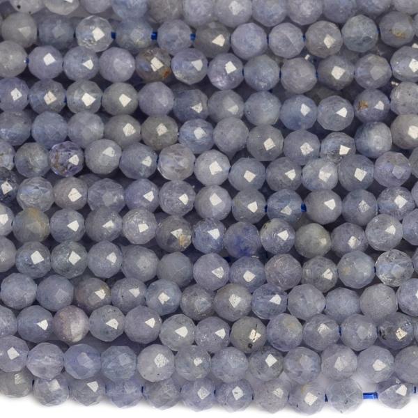 Tanzanit gyngyk 2,5 mm csiszolt zsinr